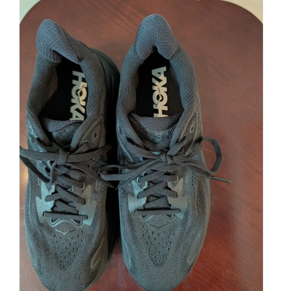 Hoka Clifton 10 Triple Black Mens Running Shoes 1162030 Size 7.5 D